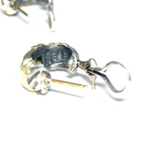 David Yurman Silver Cable 14KT Gold Small Huggie Hoop Earrings - KFK, Inc.