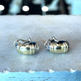 David Yurman Silver Cable 14KT Gold Small Huggie Hoop Earrings - KFK, Inc.