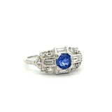 Diamond & Sapphire Art Deco Vintage Ring - KFK, Inc.