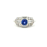 Diamond & Sapphire Art Deco Vintage Ring - KFK, Inc.