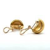 Elizabeth Locke 18KT Yellow Gold Hammered Half - Hoop Earrings KFK Jewelers Los Angeles