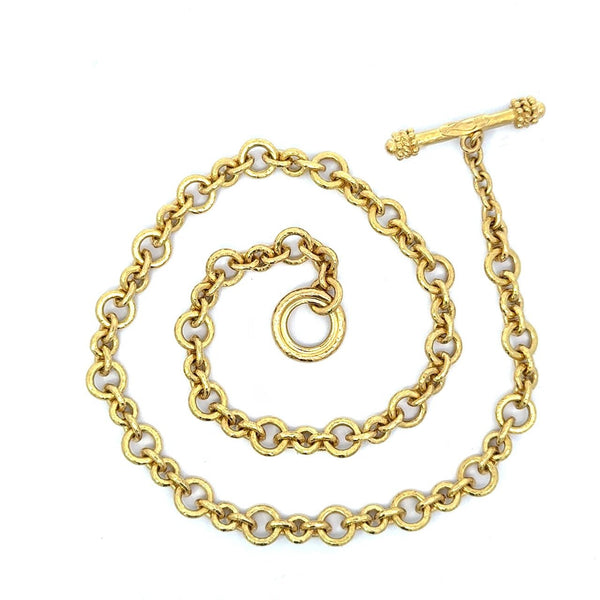 Elizabeth Locke 18KT Yellow Gold Lariat Toggle Chain - KFK, Inc.