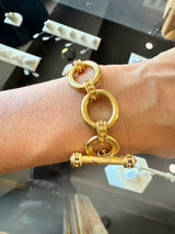 Elizabeth Locke 18KT Yellow Gold Link Toggle Bracelet - KFK, Inc.