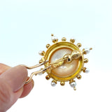 Elizabeth Locke 18KT Yellow Gold Mabe Pearl Earrings - KFK, Inc.