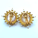 Elizabeth Locke 18KT Yellow Gold Mabe Pearl Earrings - KFK, Inc.