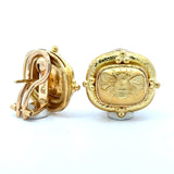 Elizabeth Locke 19K Yellow Gold Triad Cushion "Fat Bee" Earrings - KFK, Inc.