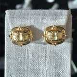 Elizabeth Locke 19K Yellow Gold Triad Cushion "Fat Bee" Earrings - KFK, Inc.