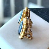 Elizabeth Locke Carved Intaglio Onyx 19KT Gold Earrings KFK Jewelers Los Angeles
