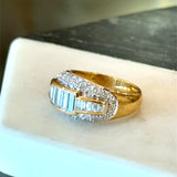 Estate 18KT Yellow Gold 2.0CT Diamond Cocktail Ring - KFK, Inc.