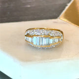 Estate 18KT Yellow Gold 2.0CT Diamond Cocktail Ring - KFK, Inc.