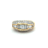 Estate 18KT Yellow Gold 2.0CT Diamond Cocktail Ring - KFK, Inc.