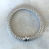 Fope Italy 18KT White Gold Flexible Brick Link Bracelet - KFK, Inc.
