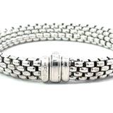 Fope Italy 18KT White Gold Flexible Brick Link Bracelet - KFK, Inc.