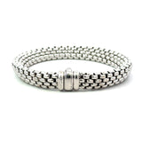 Fope Italy 18KT White Gold Flexible Brick Link Bracelet - KFK, Inc.