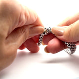 Fope Italy 18KT White Gold Flexible Brick Link Bracelet - KFK, Inc.