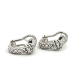 Fope Italy 18KT White Gold Textured Small Hoop Earrings - KFK, Inc.