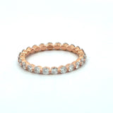 Henri Daussi 18KT Rose Gold Eternity Band, Size 5.5 - KFK, Inc.