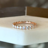 Henri Daussi 18KT Rose Gold Eternity Band, Size 5.5 - KFK, Inc.