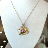 Kabana 14KT Yellow Gold Diamond and Gemstone Fish Pendant - KFK, Inc.