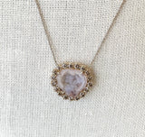 Kimberly McDonald Geode and Champagne Diamond 18KT Rose Gold Necklace - KFK, Inc.