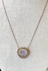 Kimberly McDonald Geode and Champagne Diamond 18KT Rose Gold Necklace - KFK, Inc.
