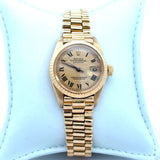 Ladies 26mm 18KT Yellow Gold Rolex Datejust President - KFK, Inc.