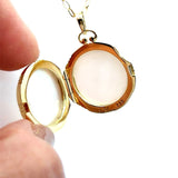 Monica Rich Kosann 18KT Faceted Mother of Pearl Locket Necklace - KFK, Inc.