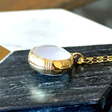 Monica Rich Kosann 18KT Faceted Mother of Pearl Locket Necklace - KFK, Inc.