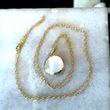 Monica Rich Kosann 18KT Faceted Mother of Pearl Locket Necklace - KFK, Inc.