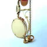 Monica Rich Kosann 18KT Oval Turquoise Locket Necklace - KFK, Inc.