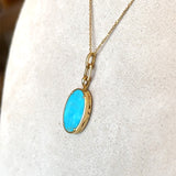 Monica Rich Kosann 18KT Oval Turquoise Locket Necklace - KFK, Inc.