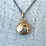 Monica Rich Kosann 18KT yellow gold Petite Scallop Locket Necklace KFK Jewelers Los Angeles