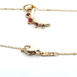 Monica Rich Kosann 18KT Yellow Gold Ruby Crescent Pendant Necklace - KFK, Inc.
