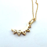 Monica Rich Kosann 18KT Yellow Gold Ruby Crescent Pendant Necklace - KFK, Inc.