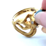 Onofrio d'Oro 18KT Gold and Pearl Octopus Ring - KFK, Inc.