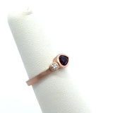 Pear - Shaped Ruby and Diamond Rose Gold Band - KFK, Inc.