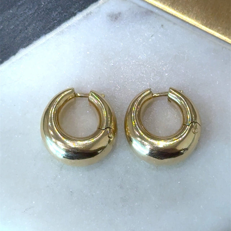 Pomellato 18K Yellow Gold Huggie Earrings - KFK, Inc.