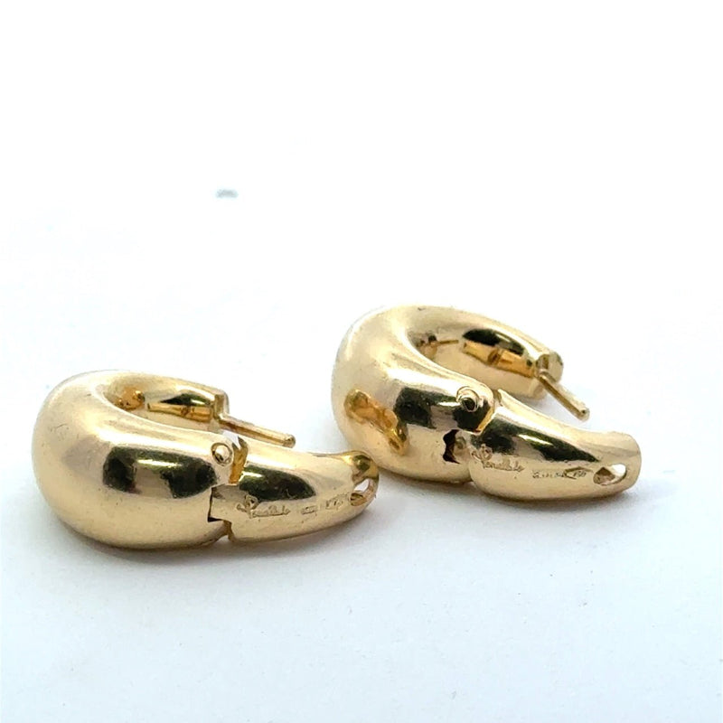 Pomellato 18K Yellow Gold Huggie Earrings - KFK, Inc.