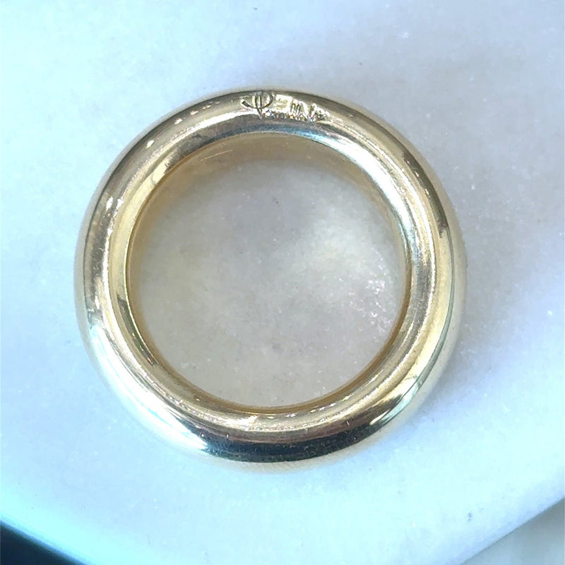Pomellato 18KT yellow gold 9.5mm wide band KFK Jewelers Los Angeles