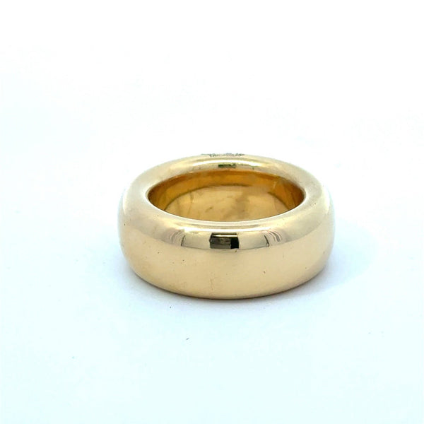 Pomellato 18KT yellow gold 9.5mm wide band KFK Jewelers Los Angeles