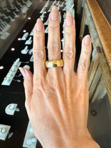 Pomellato 18KT yellow gold 9.5mm wide band KFK Jewelers Los Angeles