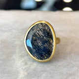 Rina Limor Rutilated Quartz Ring, 18KT Yellow Gold - KFK, Inc.