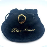 Rina Limor Rutilated Quartz Ring, 18KT Yellow Gold - KFK, Inc.