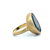 Rina Limor Rutilated Quartz Ring, 18KT Yellow Gold - KFK, Inc.
