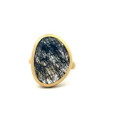 Rina Limor Rutilated Quartz Ring, 18KT Yellow Gold - KFK, Inc.