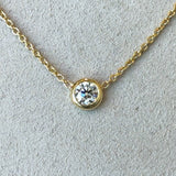 Roberto Coin 18K Yellow Gold Single Diamond Necklace - KFK, Inc.