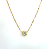 Roberto Coin 18K Yellow Gold Single Diamond Necklace - KFK, Inc.