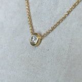 Roberto Coin 18K Yellow Gold Single Diamond Necklace - KFK, Inc.