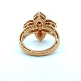 Roberto Coin 18KT Rose Gold Princess Flower Diamond Ring - KFK, Inc.