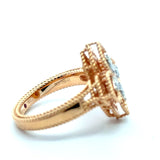 Roberto Coin 18KT Rose Gold Princess Flower Diamond Ring - KFK, Inc.